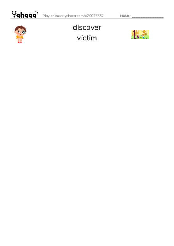 RAZ Vocabulary X: Seeing the Evidence Forensic Scientists at Work PDF three columns match words