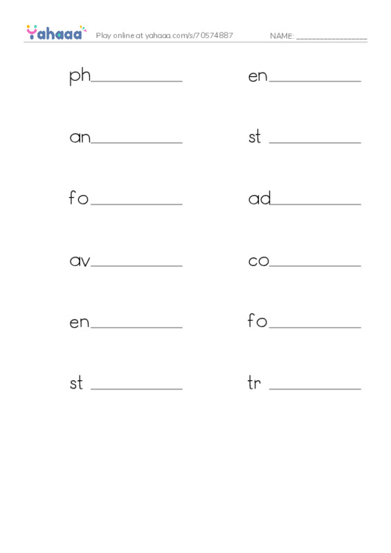 RAZ Vocabulary X: Soccer PDF worksheet writing row