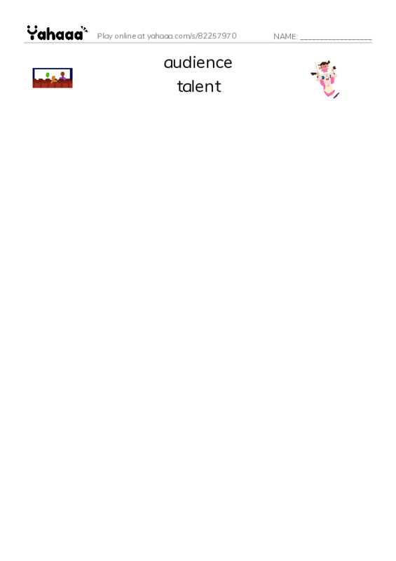 RAZ Vocabulary X: Takehitos Tango PDF three columns match words