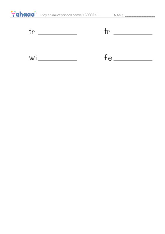 RAZ Vocabulary X: The Algonquins2 PDF worksheet writing row