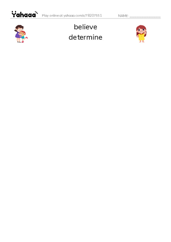 RAZ Vocabulary X: The School Versus James Holt PDF three columns match words