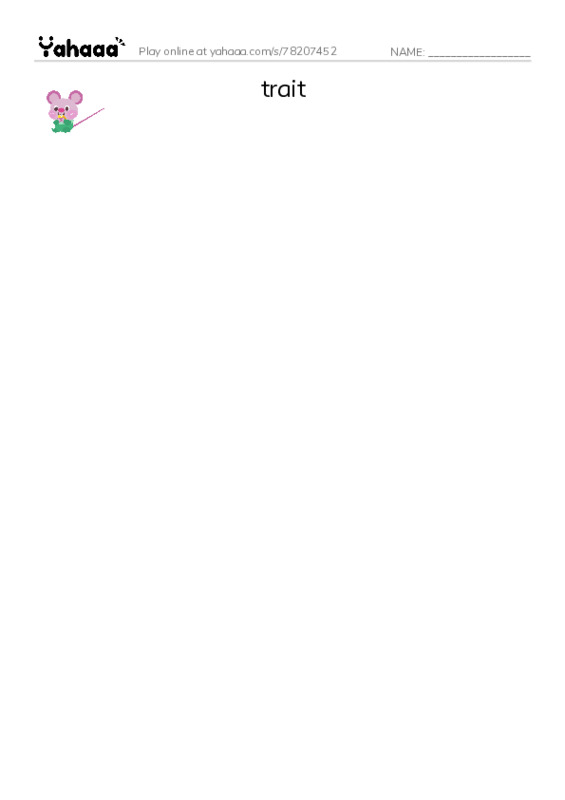 RAZ Vocabulary X: What Makes You You PDF three columns match words