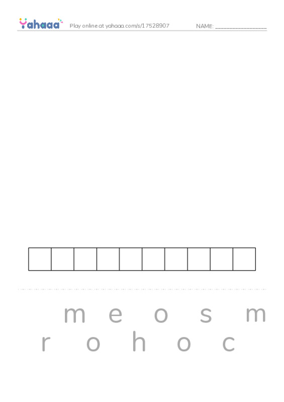 RAZ Vocabulary X: What Makes You You PDF word puzzles worksheet