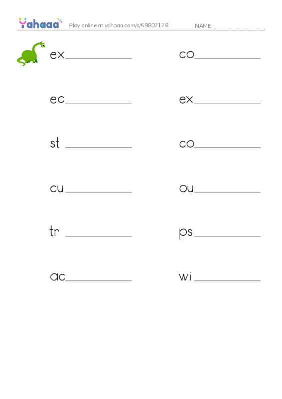 RAZ Vocabulary X: Zoos Pro or Con PDF worksheet writing row
