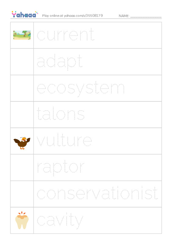 RAZ Vocabulary Y: Condors Giant Birds PDF one column image words