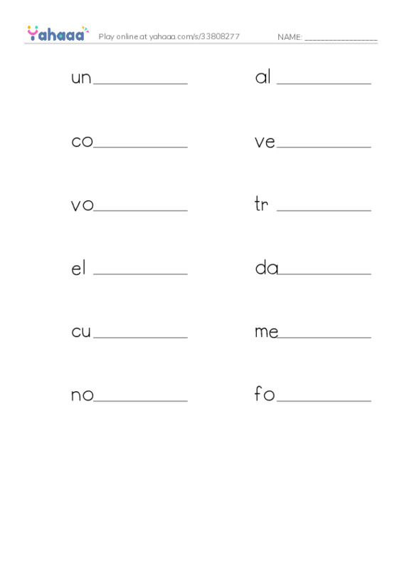 RAZ Vocabulary Y: How Little John Joined Robin Hood PDF worksheet writing row