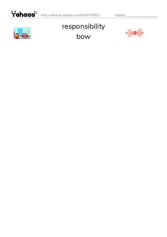 RAZ Vocabulary Y: In Hucks Shoes PDF three columns match words