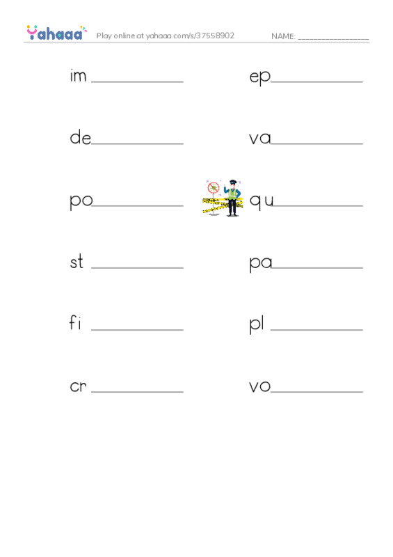 RAZ Vocabulary Y: Jonas Salk PDF worksheet writing row