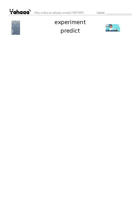 RAZ Vocabulary Y: Meegor and the Master PDF three columns match words