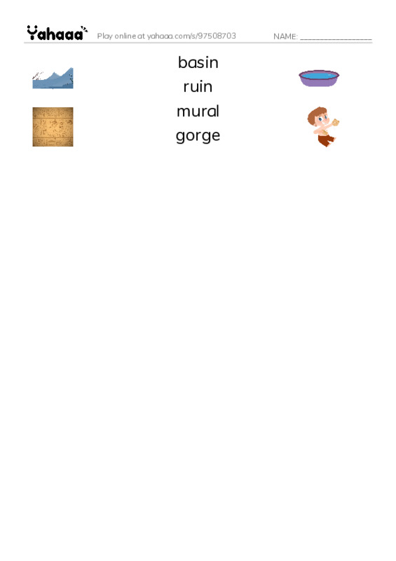 RAZ Vocabulary Y: Mexico PDF three columns match words