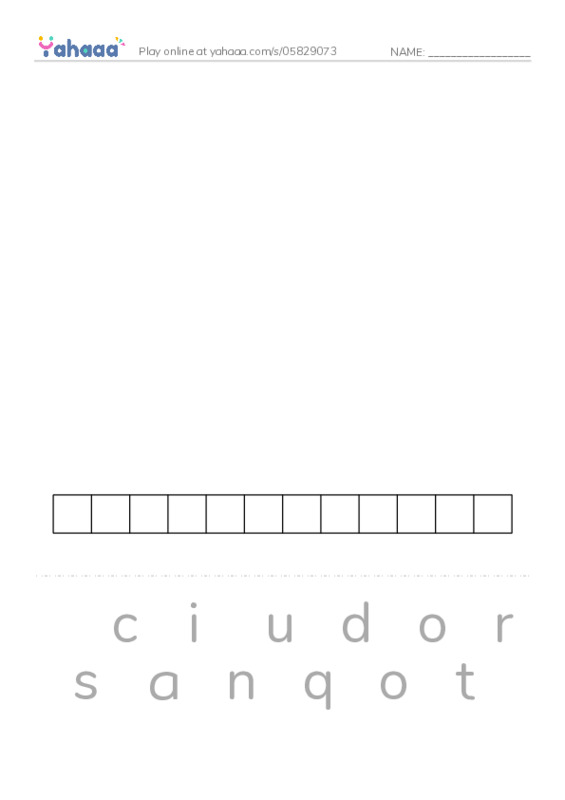 RAZ Vocabulary Y: Mexico PDF word puzzles worksheet