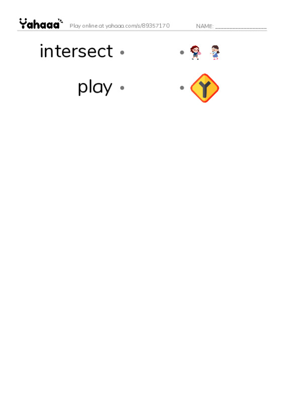 RAZ Vocabulary Y: Miltie Mathhead Football Hero PDF link match words worksheet