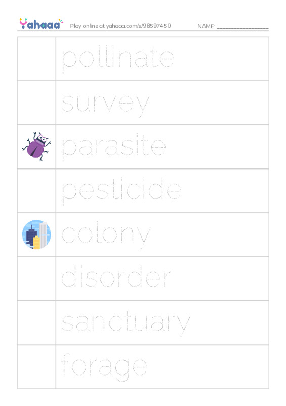 RAZ Vocabulary Y: The Case of the Disappearing Honeybees PDF one column image words