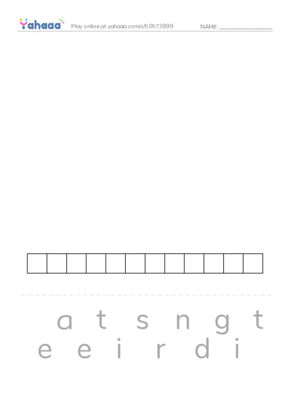 RAZ Vocabulary Y: The Cat in the Palace PDF word puzzles worksheet