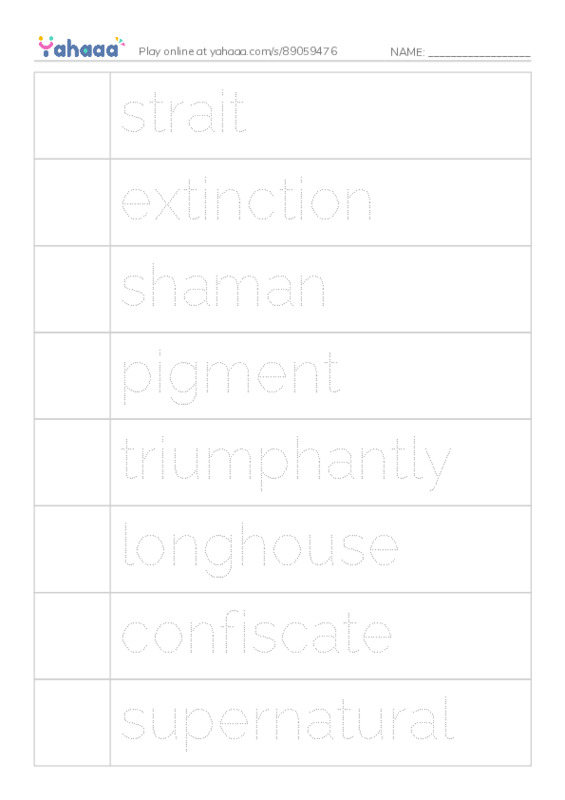 RAZ Vocabulary Y: The Haidas PDF one column image words