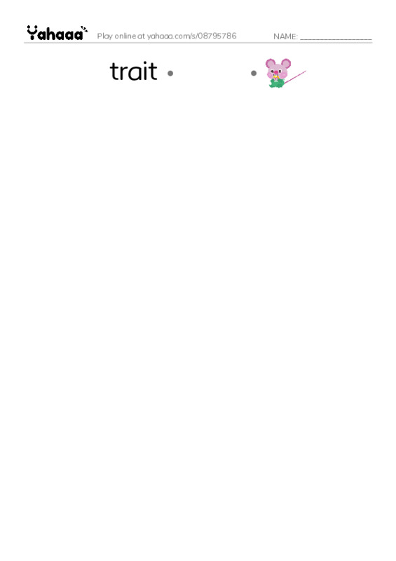 RAZ Vocabulary Y: The Mystery Twin PDF link match words worksheet