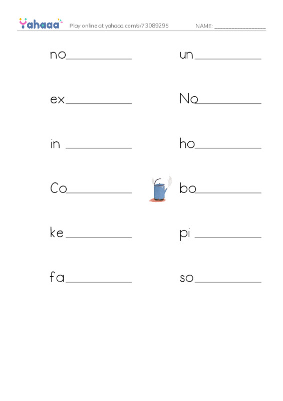 RAZ Vocabulary Y: The Story of Lewis and Clark Book 1 Up the Missouri River PDF worksheet writing row