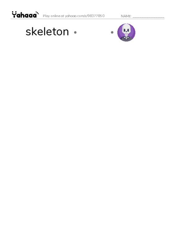 RAZ Vocabulary Z: A New Skyline PDF link match words worksheet