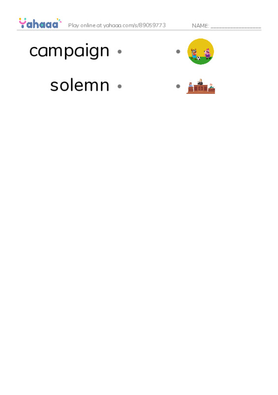 RAZ Vocabulary Z: Abraham Lincoln From Log Cabin to the White House PDF link match words worksheet