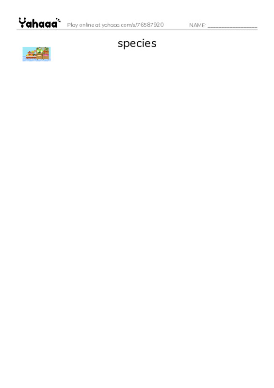 RAZ Vocabulary Z: Hybrid Animals PDF three columns match words