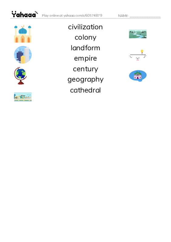 RAZ Vocabulary Z: M Is for Mexico PDF three columns match words