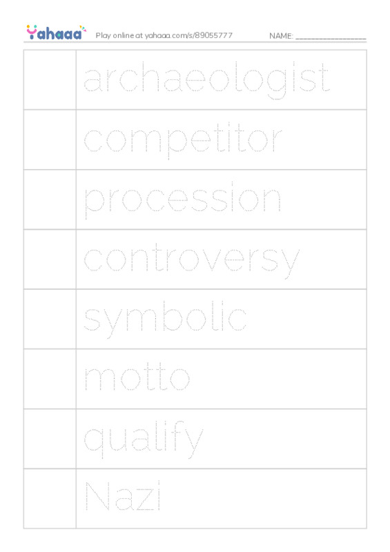 RAZ Vocabulary Z: The Olympics Past and Present PDF one column image words