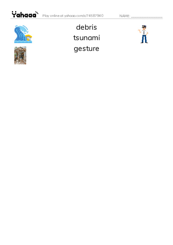 RAZ Vocabulary Z: The Queens Loss Part II PDF three columns match words