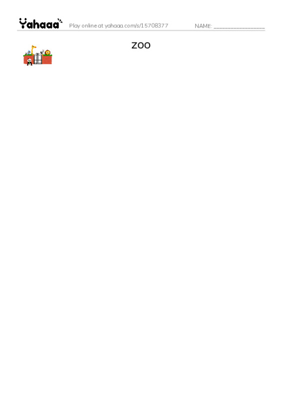 RAZ Vocabulary Z: Zoos Through the Ages PDF three columns match words