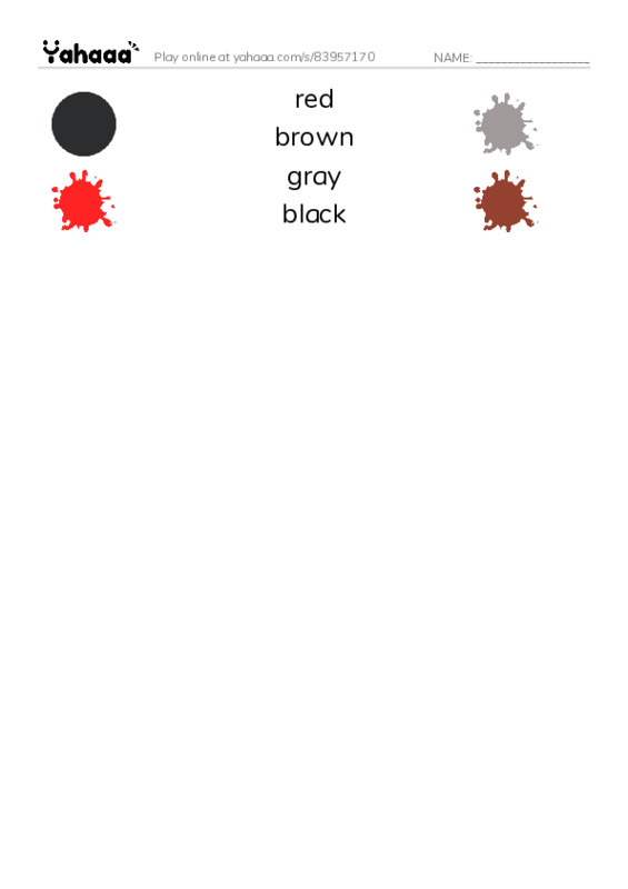 Let's GO 4: Unit 6 Hair color PDF three columns match words