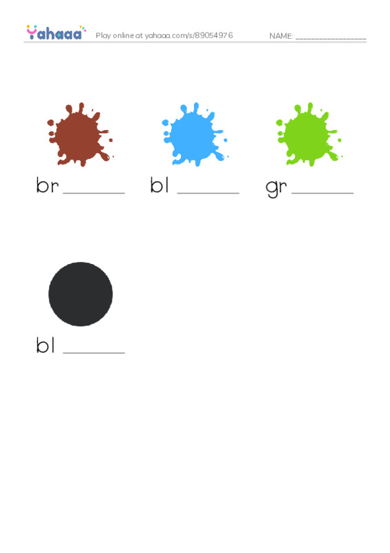 Let's GO 4: Unit 6 Eye color PDF worksheet to fill in words gaps