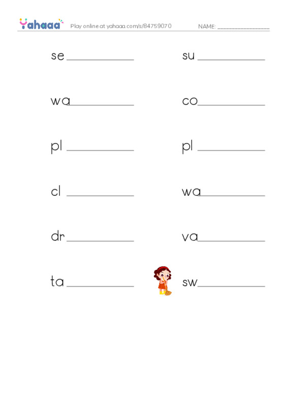 Let's GO 4: Unit 8 Work and Play PDF worksheet writing row