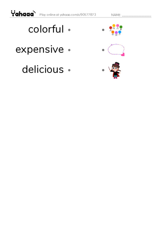 Let's GO 5: Unit 2 Learn the words PDF link match words worksheet