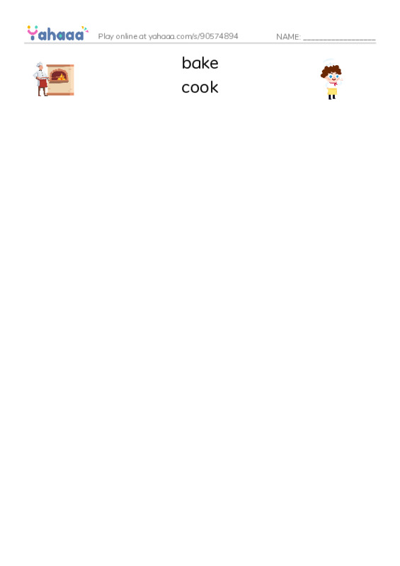 Let's GO 5: Unit 4 Activities PDF three columns match words