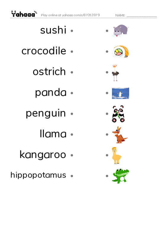 Let's GO 5: Unit 8 New Experiences PDF link match words worksheet