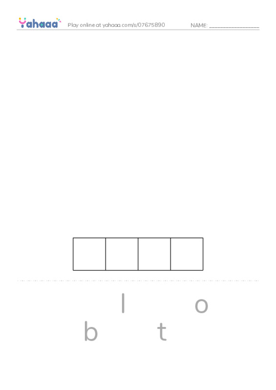 Word Families: ot PDF word puzzles worksheet