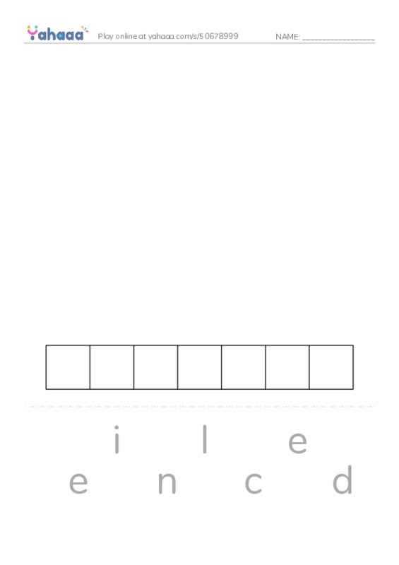 Word Families: ine PDF word puzzles worksheet