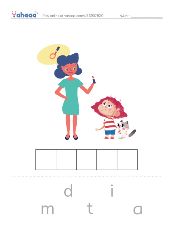 Word Families: it PDF word puzzles worksheet