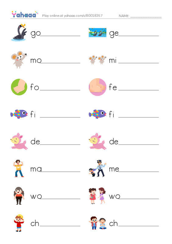 Singular-Irregular Plural Nouns PDF worksheet writing row