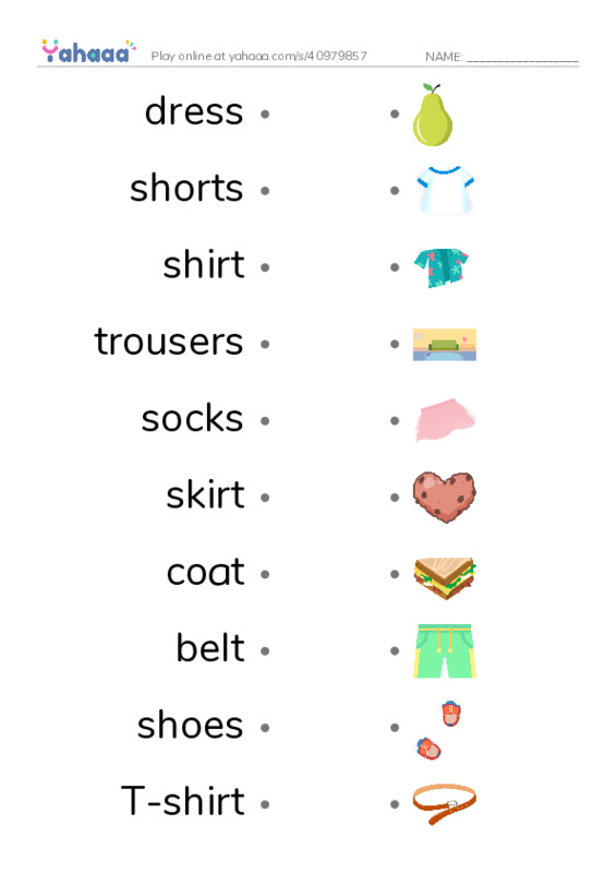 FF1_Review 3 PDF link match words worksheet