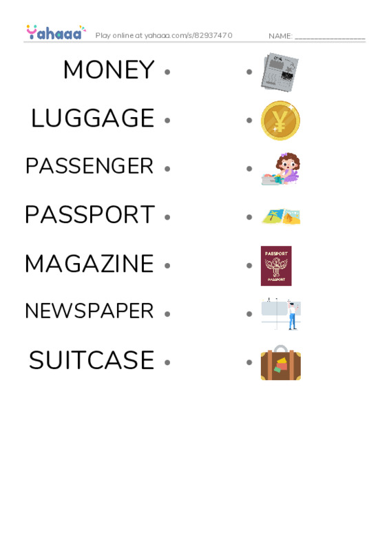 FF4 UNIT 8 PDF link match words worksheet
