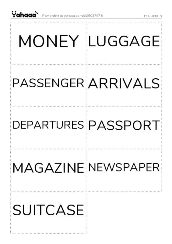 FF4 UNIT 8 PDF two columns flashcards