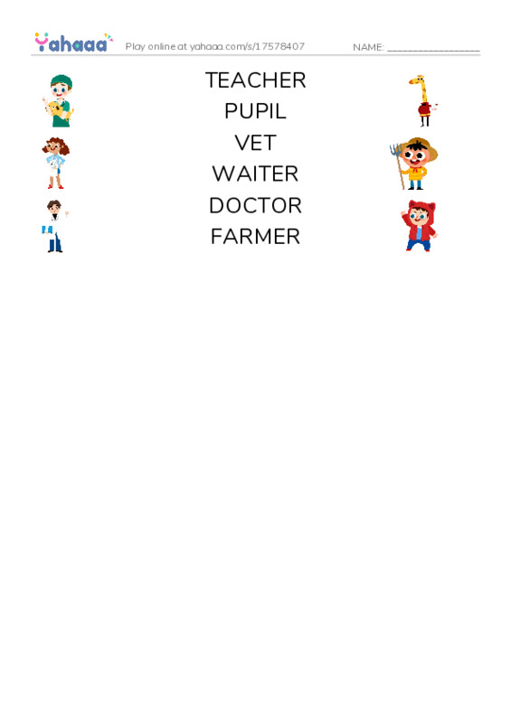 JOBS PDF three columns match words