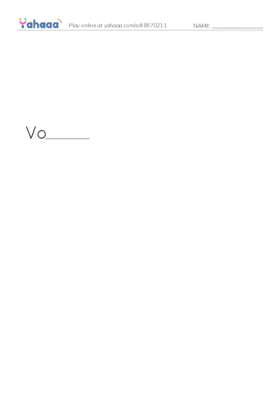  PDF worksheet to fill in words gaps