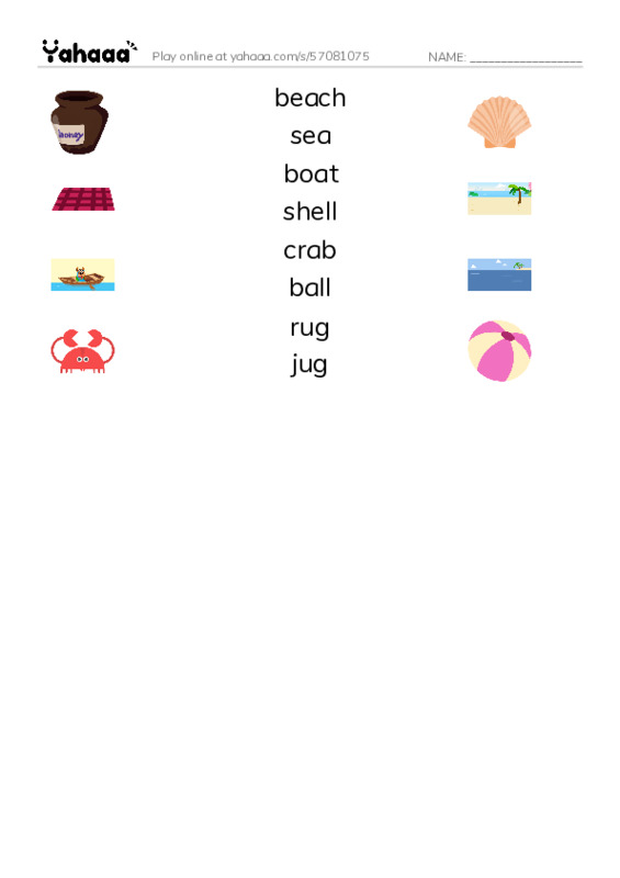 Let's play ball PDF three columns match words