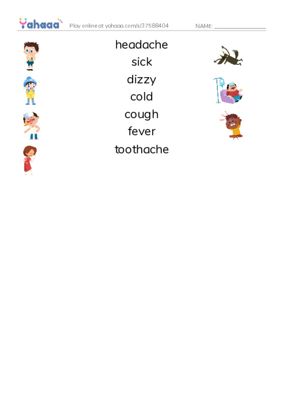 Illness PDF three columns match words