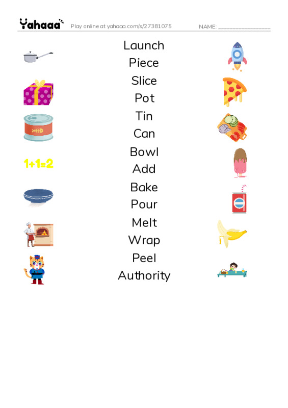 English 8, Kotlyarova PDF three columns match words