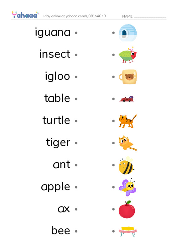 a b t c i PDF link match words worksheet