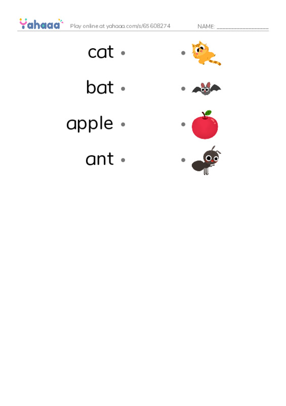  PDF link match words worksheet