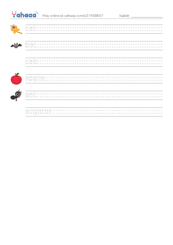  PDF write between the lines worksheet