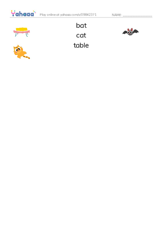  PDF three columns match words